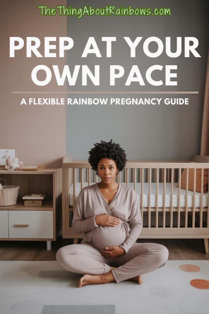 Rainbow pregnancy prep guide for planning at your pace with flexible, supportive strategies for changing emotions and energy.